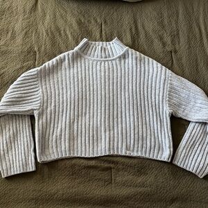 H&M Ice Blue Ribbed Women's Sweater